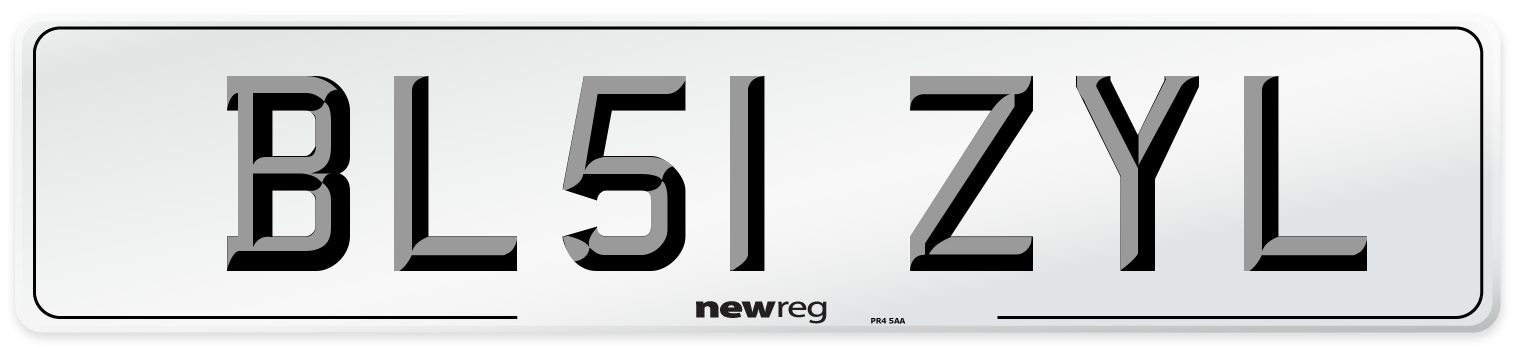BL51 ZYL Number Plate from New Reg